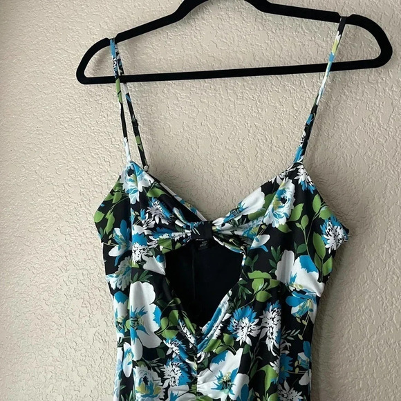 Black Halo Blossom Bash Keyhole Mini Dress New NWT Size 14 - Picture 5 of 9